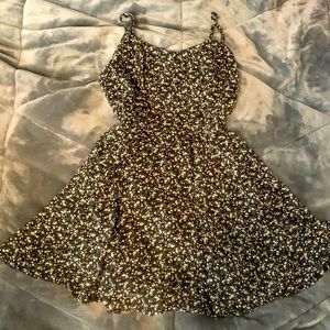 Papaya - Black dress with pink flowers